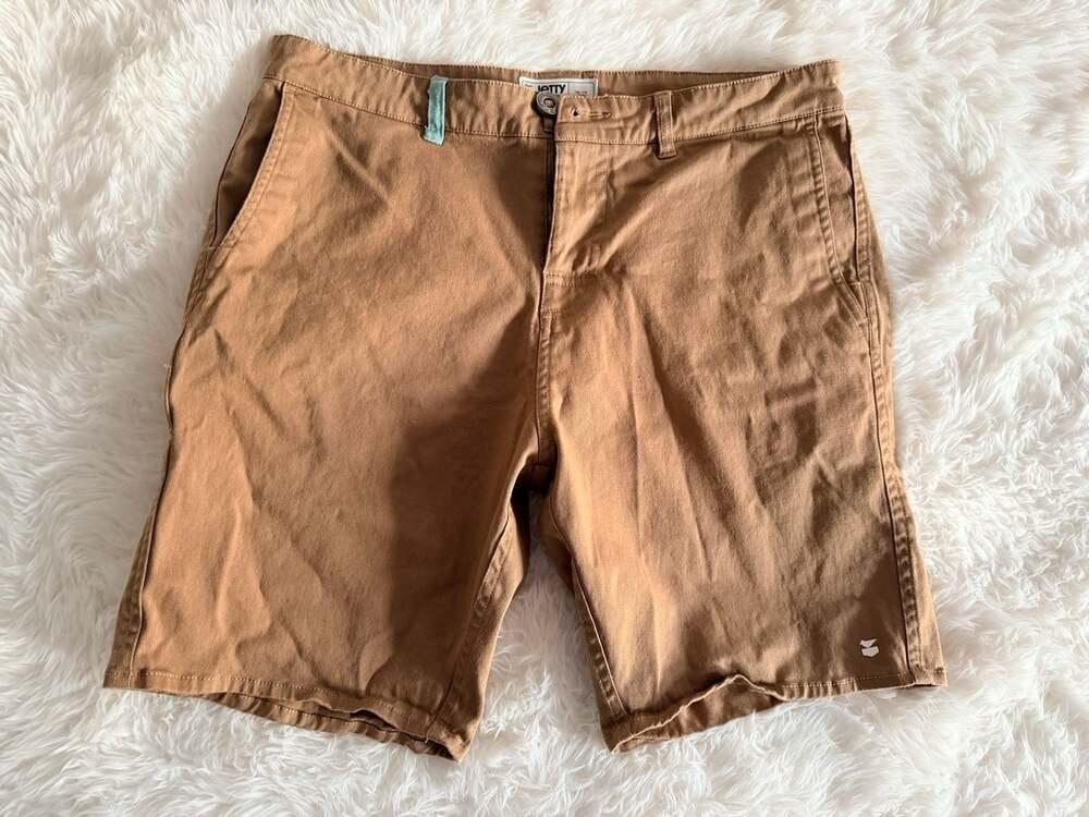 Jetty Men's Brown Hybrid Walk Shorts Size 33